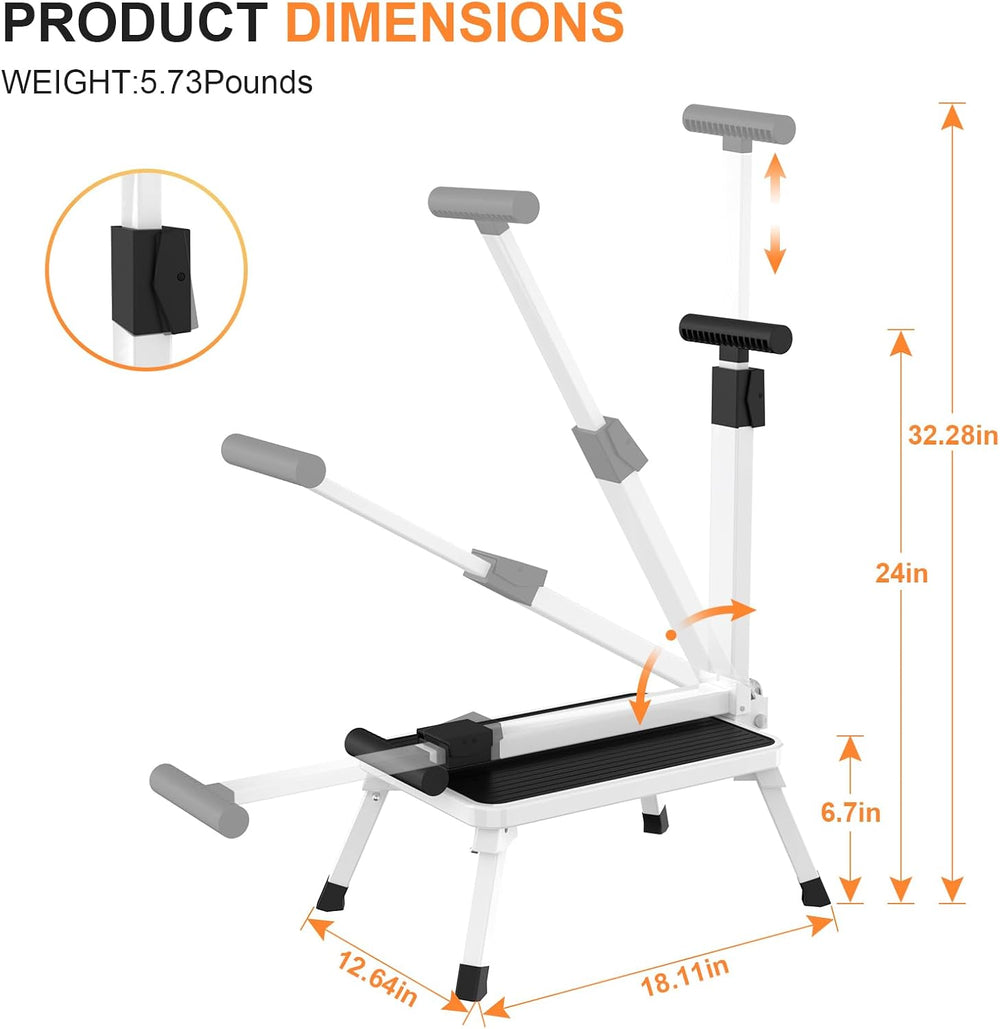 Step Stools for Adults, Foldable Step Stool with Handle for Elderly Seniors S...