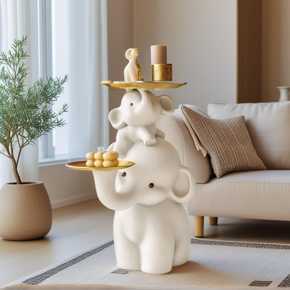 Elephant Side Table, Large Living Room Sculpture, Perfect as Sofa Side Table,...