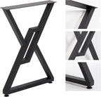 SSS Furniture Metal Table Legs 2 Pack Heavy Duty Furniture Legs 28”Height 20”Wide Rustic Decory Square Tube Iron Desk Legs Office Table Legs Industrial Country Style Metal Dining Legs