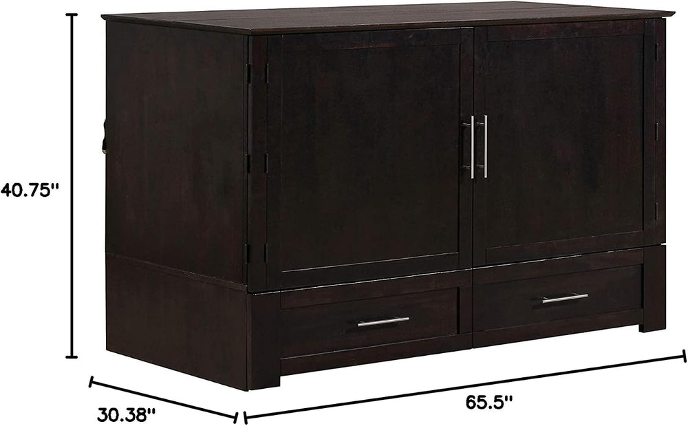 Daily Delight Murphy Cabinet Chest Bed with Charging Station & 6" Me...