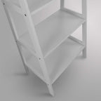 Casual Home 100% Solid Wood 5-Shelf Ladder Bookcase, Standard, 72"H, White
