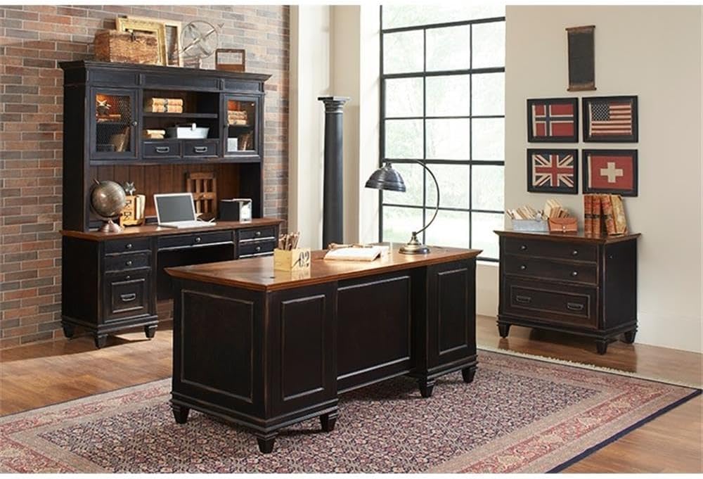 Martin Furniture Hartford Wood Lateral File with Locking Legal/Letter File Dr...