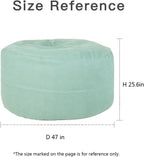 YuppieLife 4FT Replacement Bean Bag Cover, Large Sofa Cover, Light Blue | No Filler, Fill with foam/beans, 300gsm canvas, Sturdy & breathable, Wide opening, Machine washable