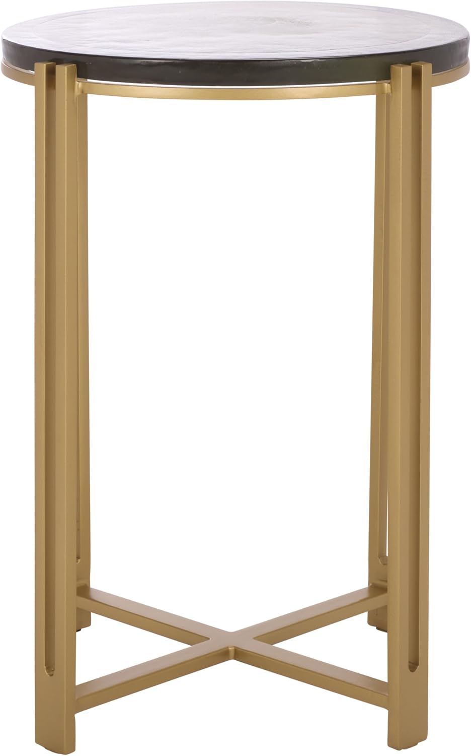 SAFAVIEH Couture Collection - Levitt Cast Glass Top Accent Table, Sculptural ...