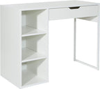 OSP Home Furnishings Ravel 40-Inch Wide Writing Desk, White