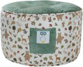 GooseWaddle Soft and Comfortable Kids Ottoman Toddler Pouf Seating for Your Little One's Playroom or Nursery (Cedar Sage)