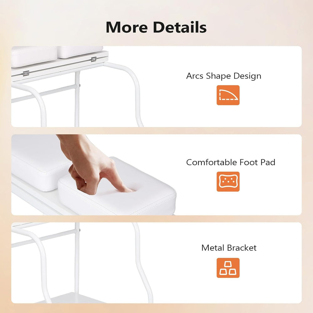 OmySalon Pedicure Cart Foot Bath Trolley, Portable Salon Nail Esthetician Rol...