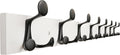 SKOLOO 43-Inch White Wood Coat Rack Wall Mount with 8 Triple Hooks - Ideal for Family Entrances, Classrooms, and Pet Supplies Storage - Perfect Coat Hooks for Wall, Pack of 2