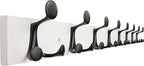 SKOLOO 43-Inch White Wood Coat Rack Wall Mount with 8 Triple Hooks - Ideal for Family Entrances, Classrooms, and Pet Supplies Storage - Perfect Coat Hooks for Wall, Pack of 2