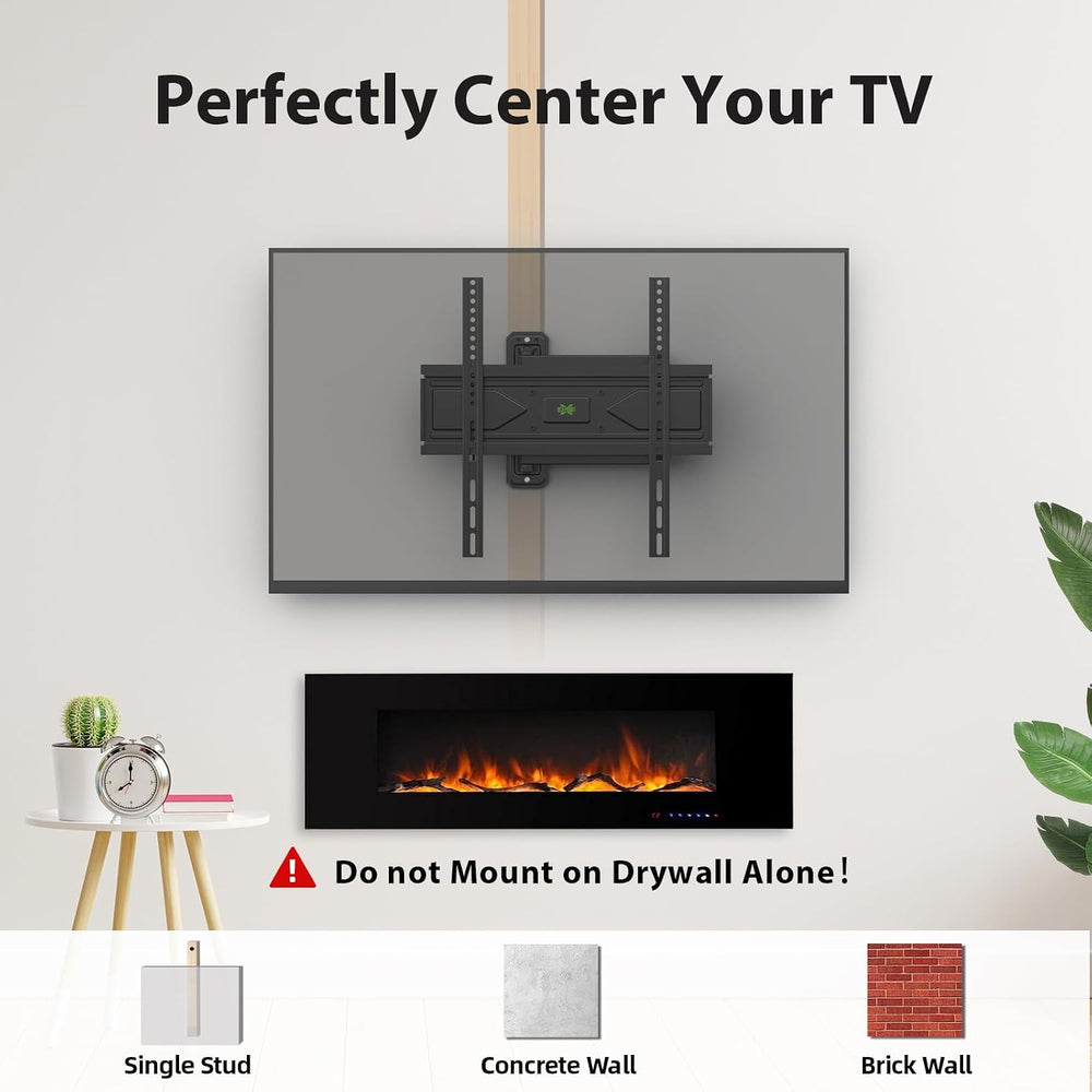 USX MOUNT Swivel TV Wall Mount for 26-60 Inch TVs up to 80 lbs, Single Articu...