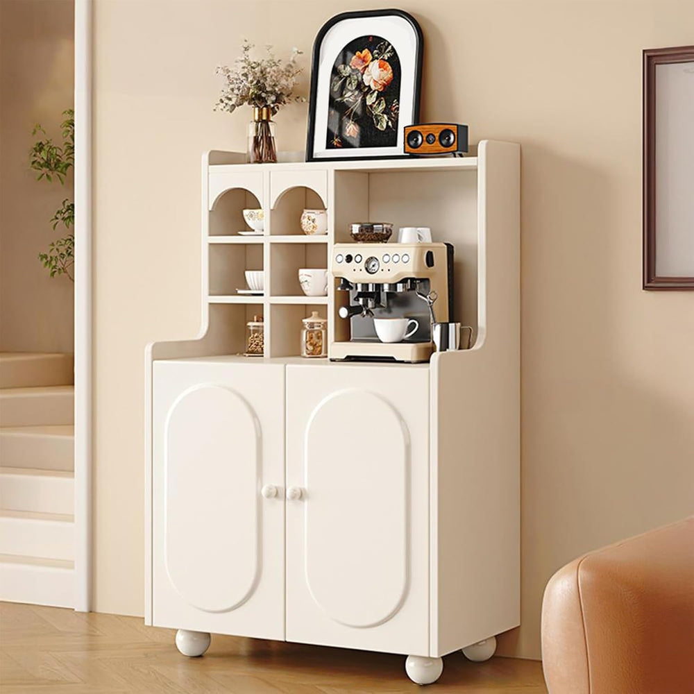 Kitchen Pantry Cabinet, Farmhouse Pantry Storage Cabinet, Freestanding Kitche...