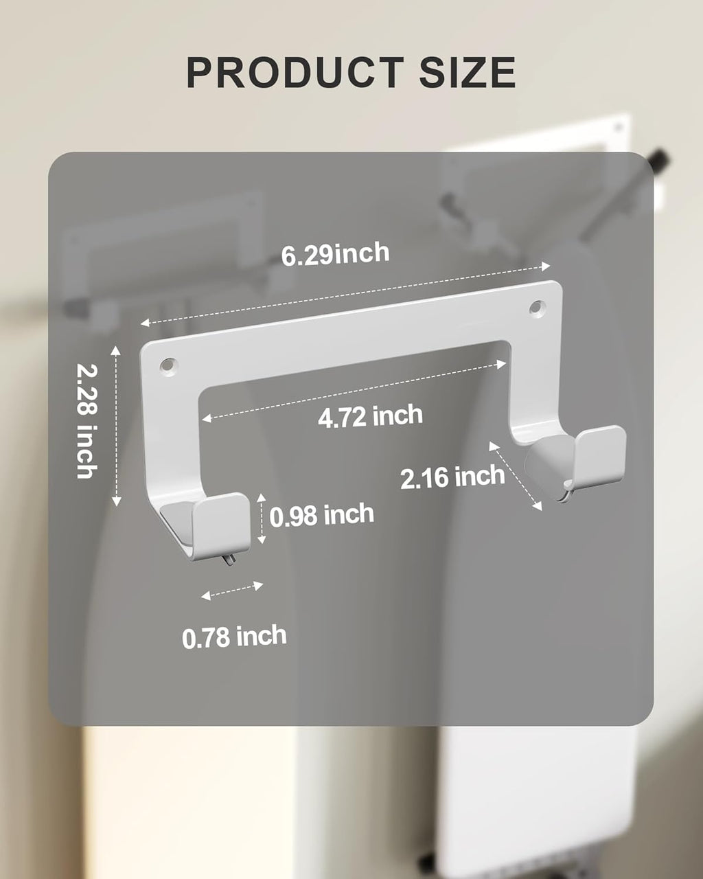 Ironing Board Holder Wall Mount Stainless Steel, Y T Leg Ironing Board Hanger Wall Mount for Laundry Room, Iron Board Hooks for Wall Heavy Duty, White