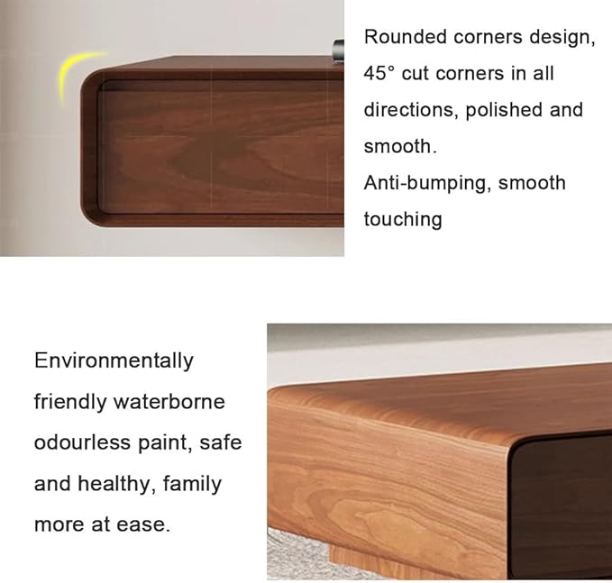 Wooden Floating TV Stand - 62/78/94'' Wall Mounted TV Cabinet, Simple...