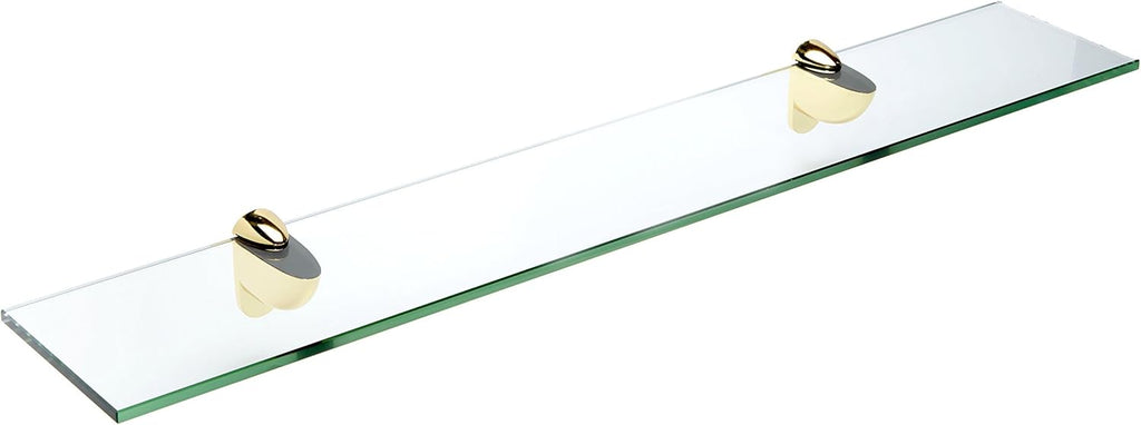 Spancraft Glass H-12x14-Brass Heron Glass Shelf, Brass, 12" x 14"