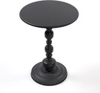 Simple Trending Small Side Table, Round Drink Table End Table Black | Modern round metal drink table with weighted upgraded base. Perfect for living room, bedroom and compact small indoor spaces