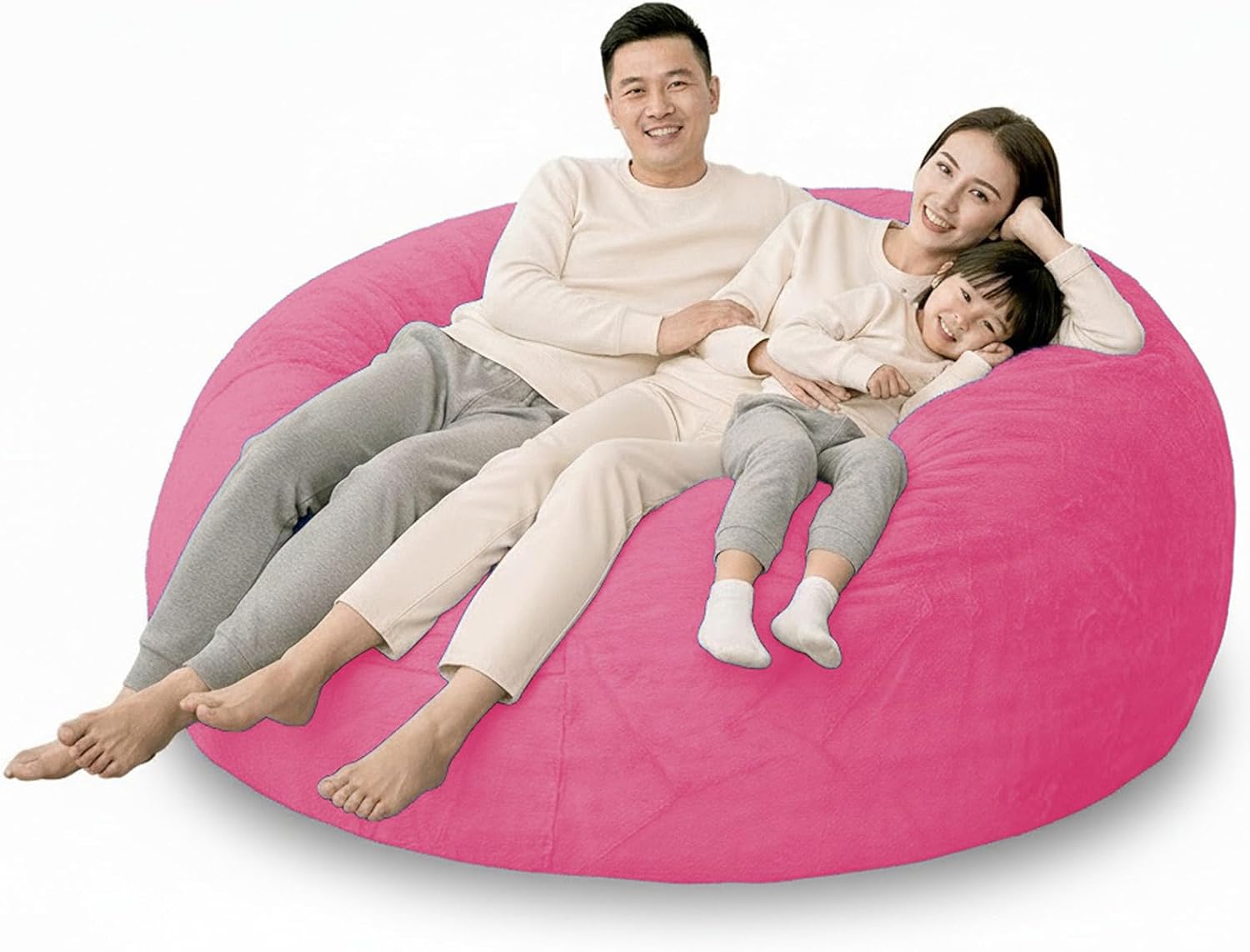 Bean Bag Chair Cover (No Filler), 6ft Fluffy Washable Large Bean Bag Chairs Cover for Adults for Living Room Bedroom Furniture