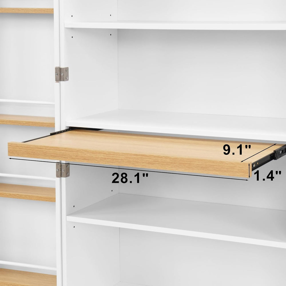 29.9x15.74x71.65Inches White Kitchen Pantry Cabinet, Freestanding Storage Cab...
