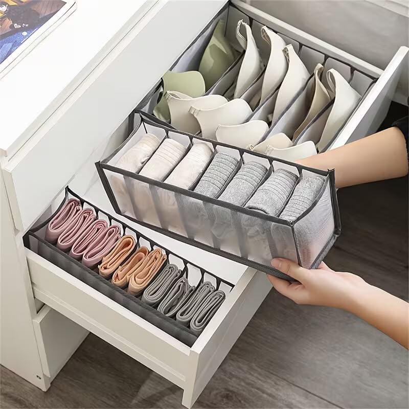 Space Saving Mesh Socks Underwear Belt Organizer, Nylon Drawer Dividers for Closet Storage and Dresser Organization(1pc)