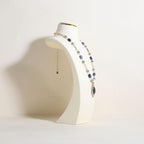 velvet necklace display stand, necklace display holder for selling, bust jewelry display, necklace mannequin display stand【Cream-Large】