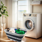 SAMMART 42L (11 gallon) Collapsible Plastic Laundry Basket - Foldable Pop Up Storage Container/Organizer - Portable Basket - Space Saving Hamper (Grey/Slate Grey (Set of 2))