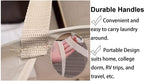 Larpur Popup Mesh Laundry Basket, Collapsible and Portable Clothes Washing Laundry Hamper with Reinforced Carry Handle (Beige)