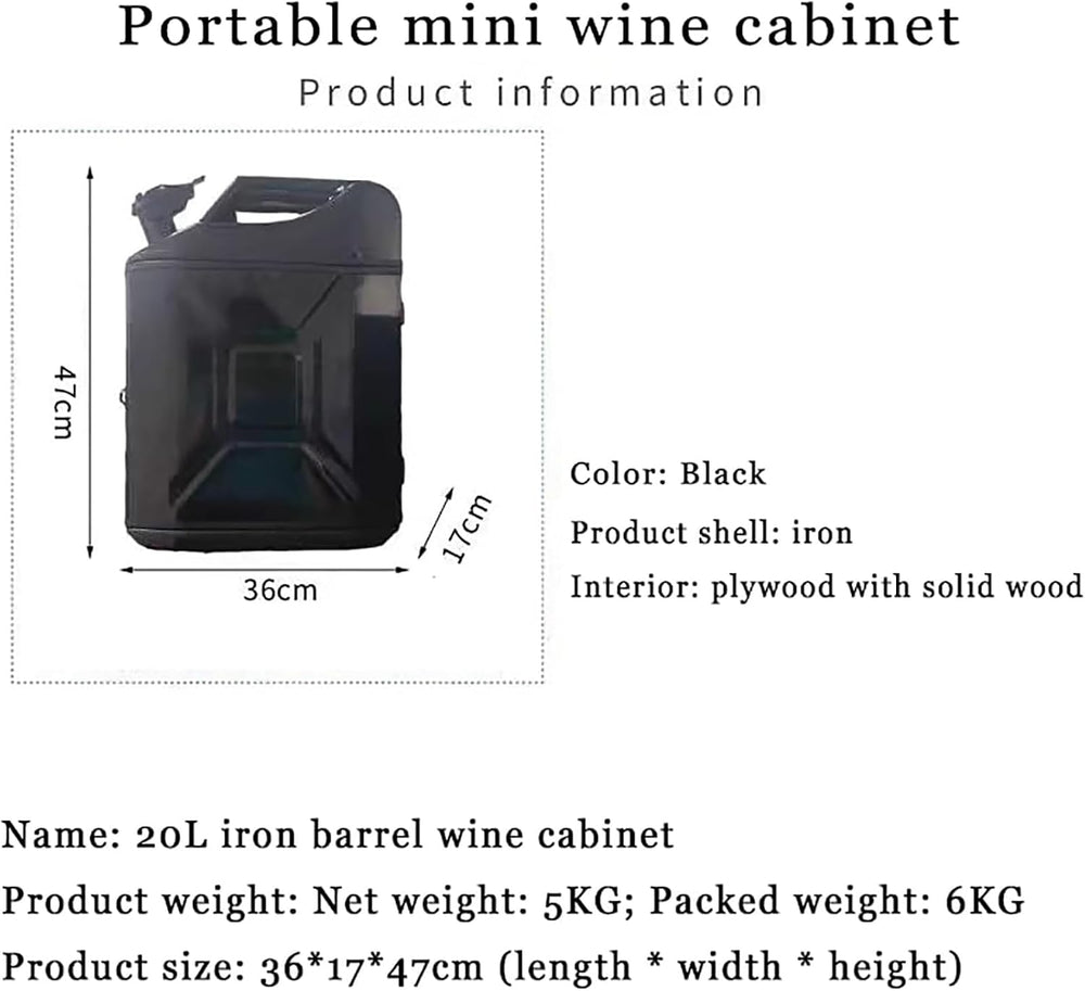 Mini Christmas Can Bar, 20L Christmas Jerry Can Bar with Sturdy Structure, Be...