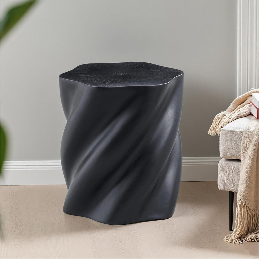 Art Deco Twisted End Table, Organic Sculptural Side Table for Living Room Dec...