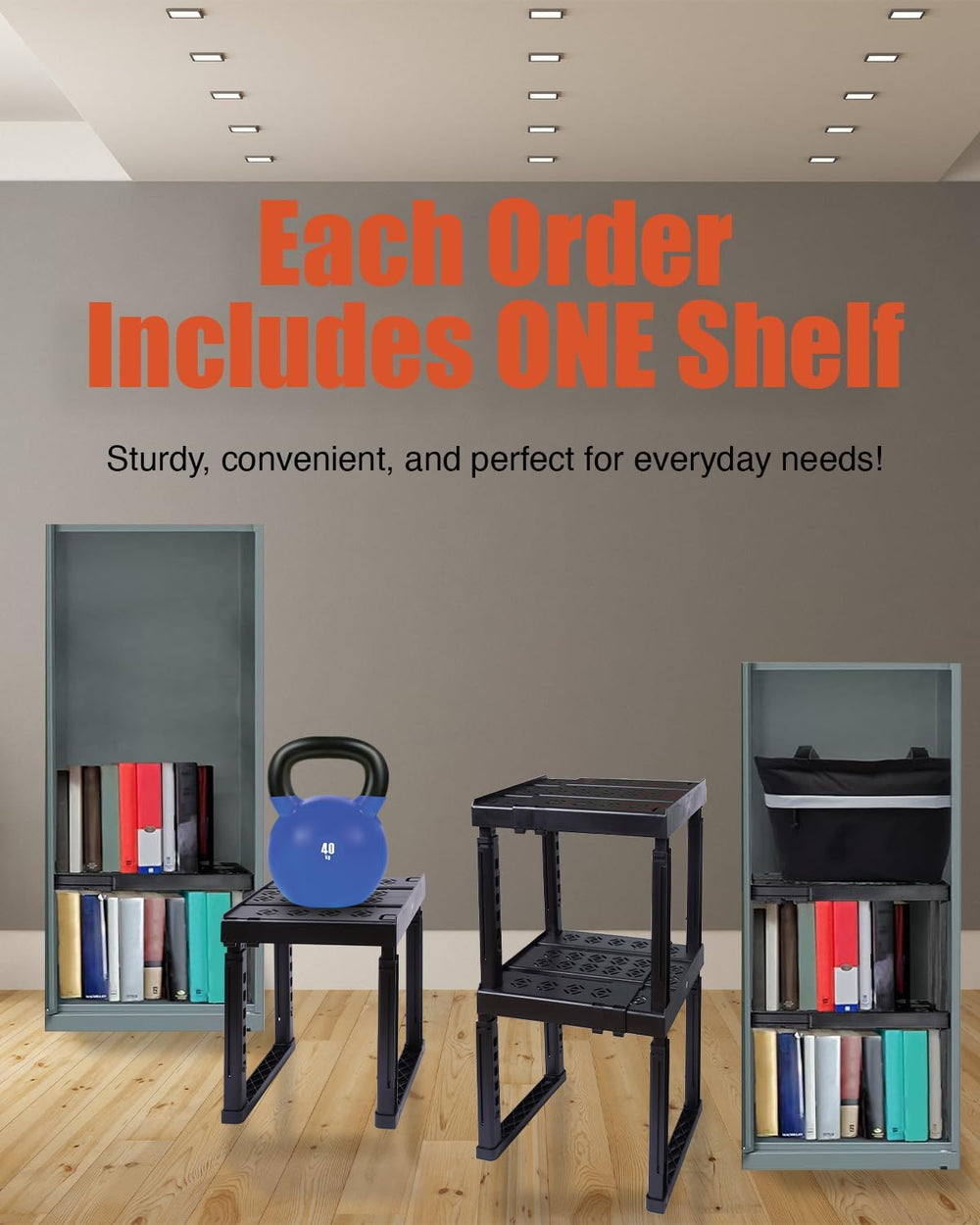 Piffny Locker Organizer Shelf, Adjustable Width and Height, Ideal for School,...