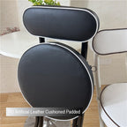 Adults Folding Bar Stool, 29.5inch High Chair with Backrest, Cushioned Padded Stool for Breakfast/Kitchen/Living Room/Bedroom (Size : 1 pc)