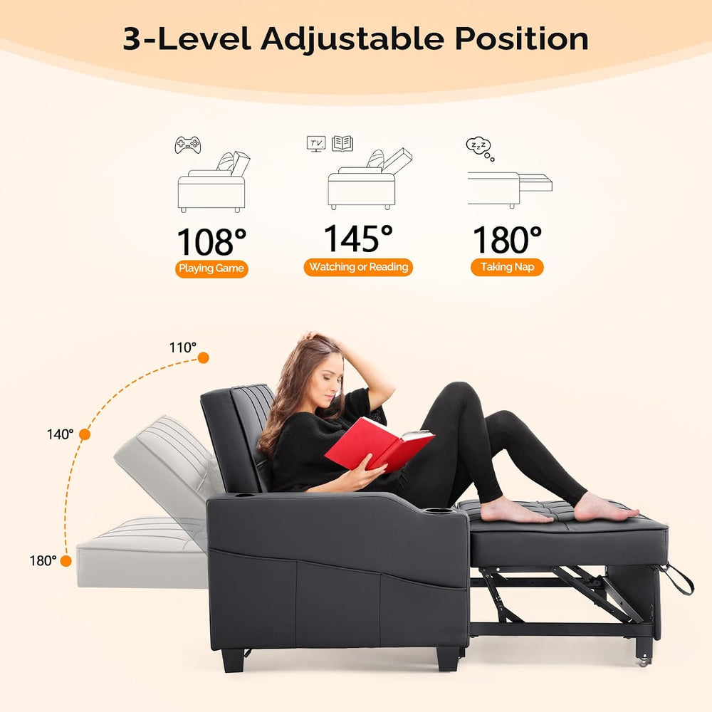 VINGLI Convertible Loveseat Sleeper Sofa Bed, Pullout Couch for Living Room |...