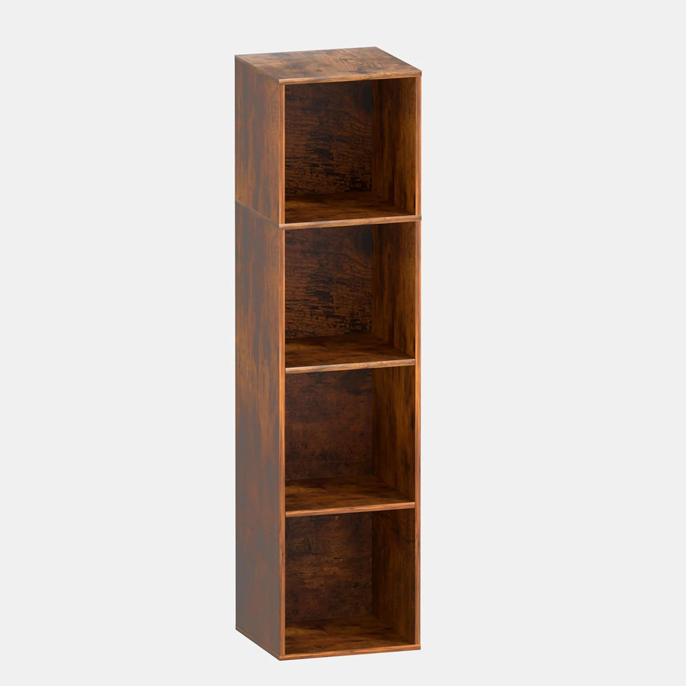 4 Cube Storage Organizer, 4 Tier Cube Bookcase Freestanding Storage Display O...