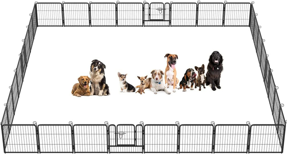 BestPet | Dog Playpen | 24", 32 Panels | Heavy Duty Metal Pet Exercise Pen