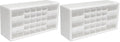 Akro-Mils 26-Drawer Plastic Drawer Storage Cabinet for Garage Organization, Bead Organizer, Building Bricks Storage, Teacher Toolbox, Makeup Organizer, 20-Inch W x 6-Inch D x 10-Inch H, 10124 White