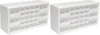 Akro-Mils 26-Drawer Plastic Drawer Storage Cabinet for Garage Organization, Bead Organizer, Building Bricks Storage, Teacher Toolbox, Makeup Organizer, 20-Inch W x 6-Inch D x 10-Inch H, 10124 White
