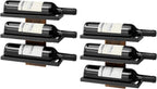 Hoctieon 3-Tier Wall Mount Wine Rack Set (6 Bottles), Wall Mounted Wine Bottle Racks for Display and Storage, Hanging Bottle Holder, for Living Room, Dining Room, Bar, Wine Cellar, Rustic Brown