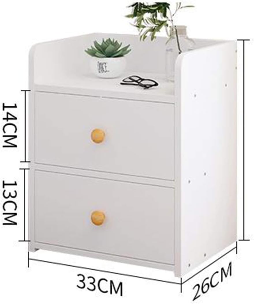 White Slim Bedside Table Wooden Nightstand Slim Tall Telephone Table Narrow H...