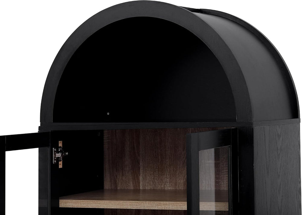 Arched Kitchen Pantry Cabinet, Modern Farmhouse Kitchen Tall Storage Cabinet ...