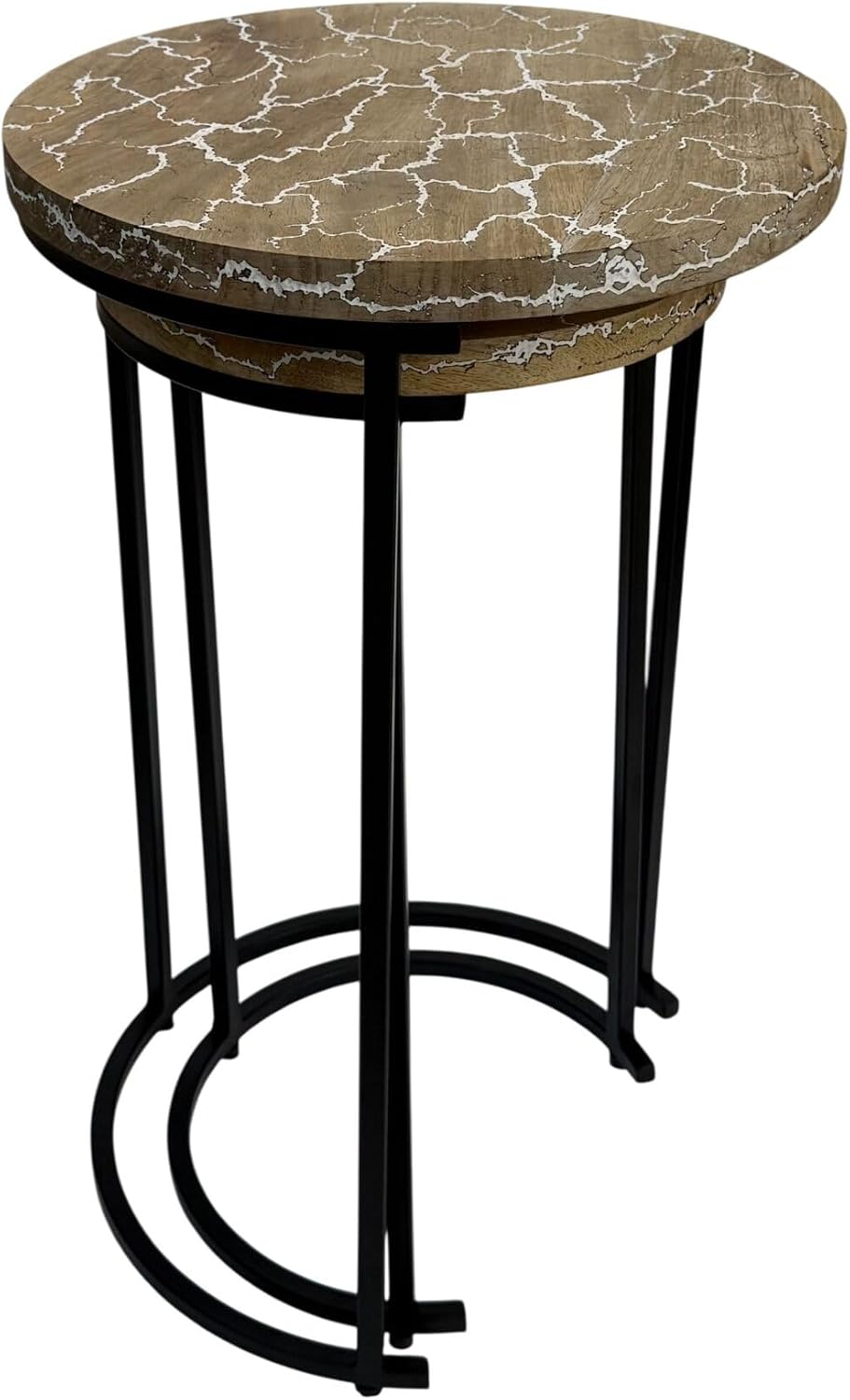 Carolina Chair & Table Electra Round Nesting Accent Table Set - Mango Woo...
