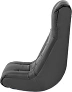 FDP Tufted Floor Rocker for Kids, Teens and Adults Comfortable, Ergonomic Chair for Reading, Playing Video Games, or Watching TV - Dark Gray, 10488-DG
