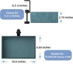 Mesh Hidden Desk Organizer with Swivel Pencil Drawer - Heavy-Duty C-Clamp Mount for Office Supplies, Art Tools & Home Storage, Easy Install Desktop Accessories (Sky Blue)