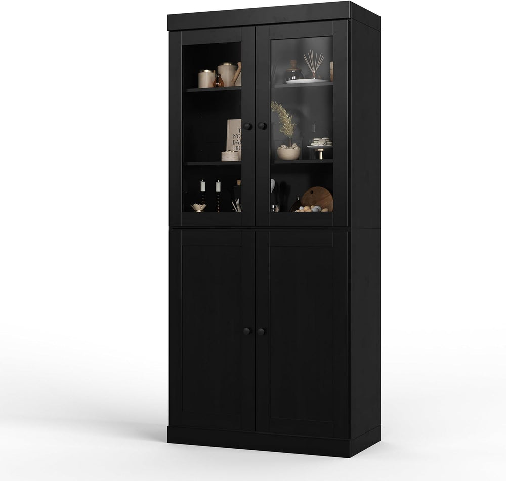 Palace Imports Solid Wood Tall Pantry Cabinet – 71.5" H x 32" W – B...