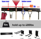 Ultrawall Garden Tool Organizer, 48 Inch Garage Tool Organizer Wall Mount, Heavy Duty Steel Wall Holders for Tools, 400lb Weight Capacity