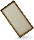 Oirlv Solid Wood Necklace Display Tray Jewelry Showcase Organizer (Creamy-white)