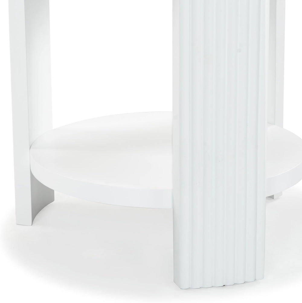 SAFAVIEH Couture Collection Liabella White Round Accent Table
