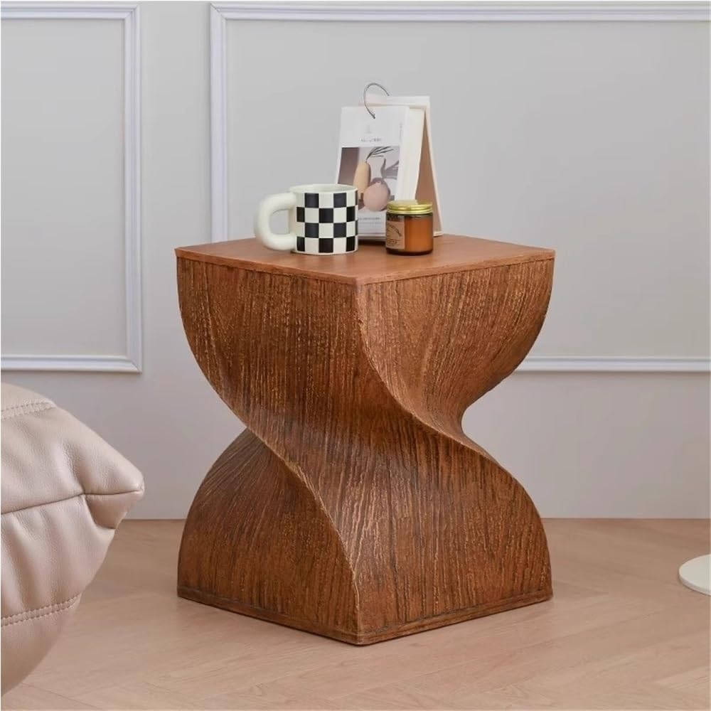 Design Side Table Magnesium Oxide End Table for Patio Living Room Bedroom Nig...