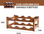 Wine Rack Countertop, 2 Tier Wine Rack 6 Bottle Wine Racks for Wine Bottles Storage Display,Free Standing Floor Wine Racks Countertop Wine Holder Bottle Rack Wine Storage Cabinet Shelf (2 Tier)