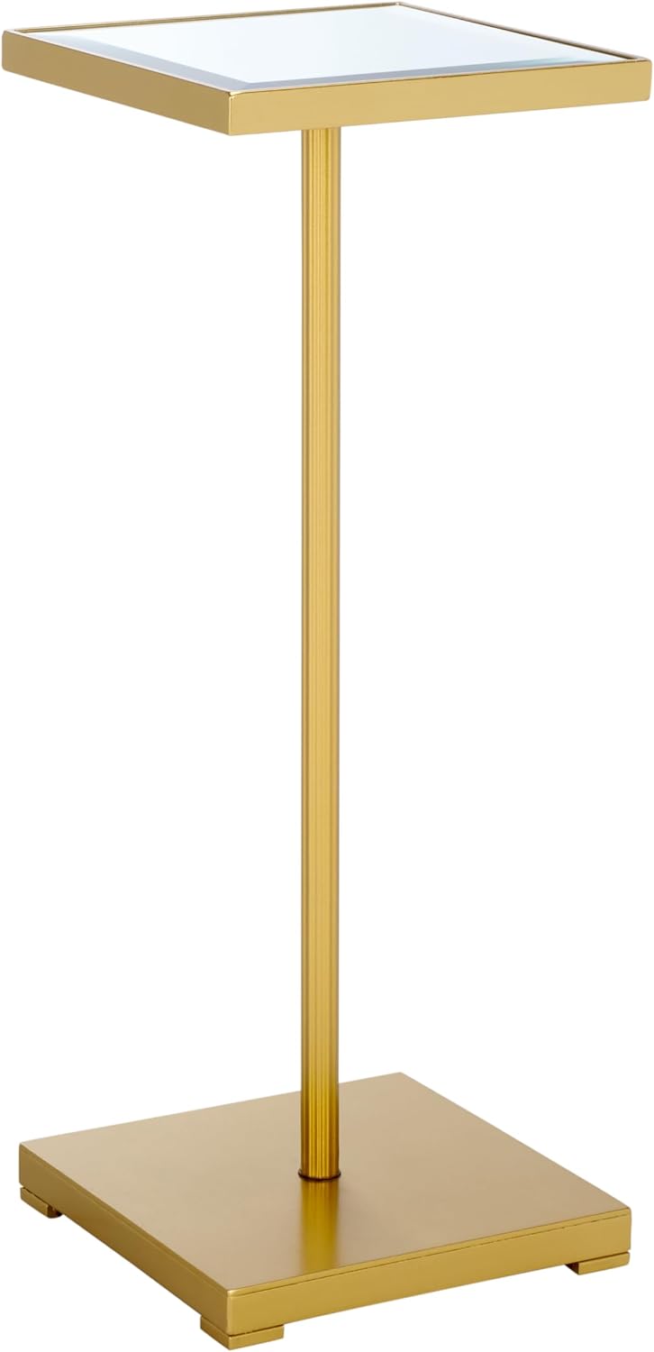 SAFAVIEH Home Collection - Paku Side Table, Gold Square Pedestal Accent Table...