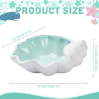 OSOPOLA Ceramic Shell Jewelry Tray Ocean Ring Holder Dish Key Tray | OSOPOLA OceanThemed Shell Tray For Rings Keys Decorative Plate For Women Christmas Birthday Gift HE02SL