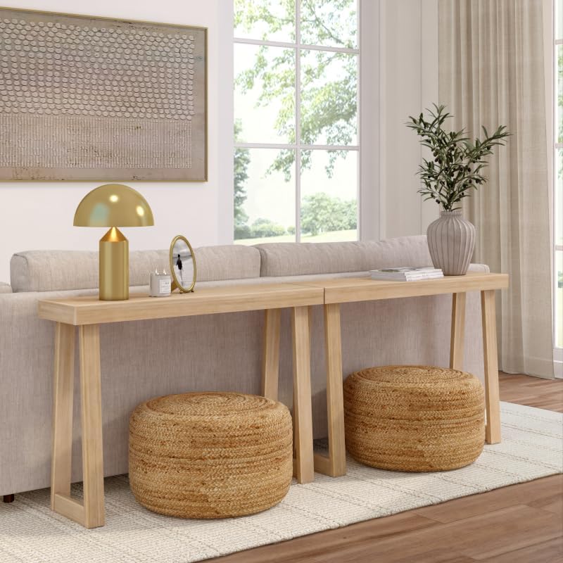 Plank+Beam Classic Console Table, 46 Inch, Blonde | Non-Toxic Finishes, Versa...