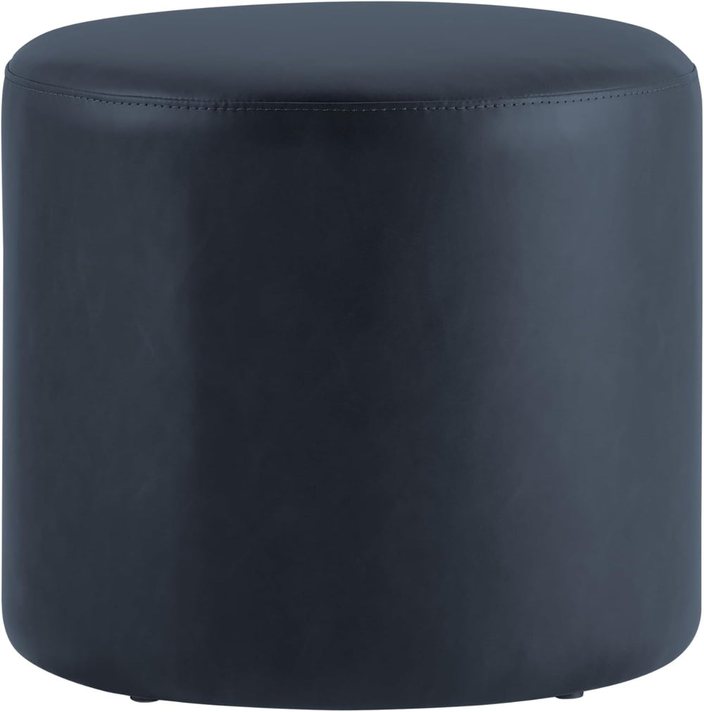 Studio Living® 19” Wentworth Ottoman Round Faux Leather Bench, Stationary Ott...